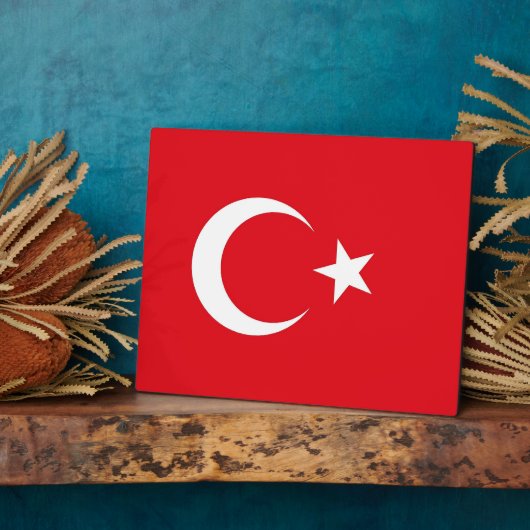 Türkische Flagge Fotoplatte (Seite)