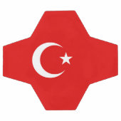 Türkische Flagge Fußball (Flach)