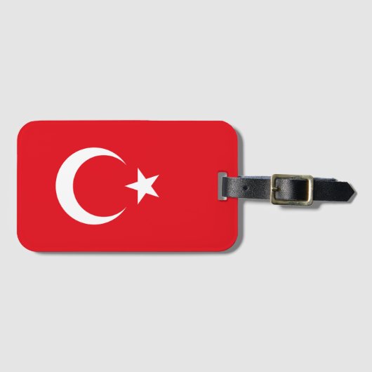 Türkische Flagge Gepäckanhänger (Vorderseite (Horizontal))