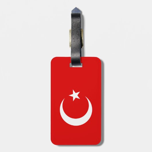 Türkische Flagge Gepäckanhänger (Rückseite vertikal)