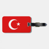 Türkische Flagge Gepäckanhänger (Rückseite horizontal)
