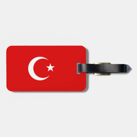Türkische Flagge Gepäckanhänger (Rückseite horizontal)