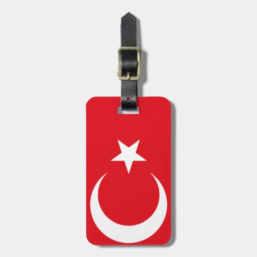 Türkische Flagge Gepäckanhänger (Vorderseite vertikal)