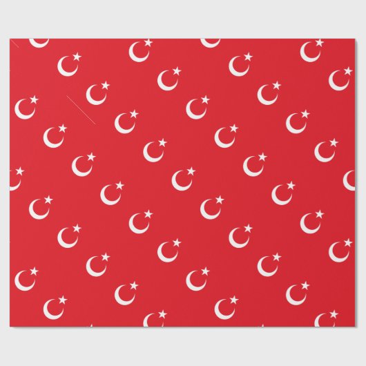 Türkische Flagge Geschenkpapier (Flach)