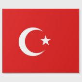 Türkische Flagge Geschenkpapier (Flach)