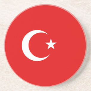 Türkische Flagge Getränkeuntersetzer
