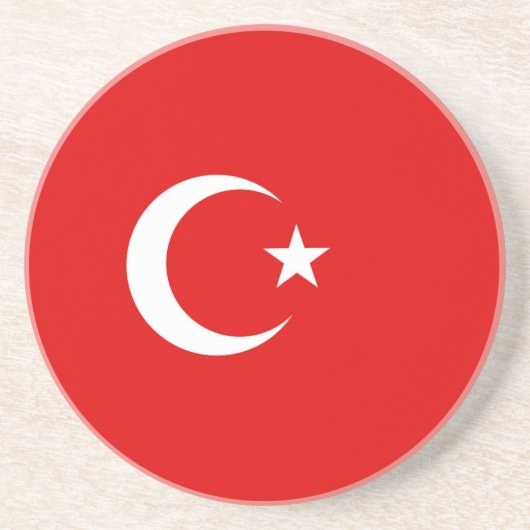 Türkische Flagge Getränkeuntersetzer (Vorne)