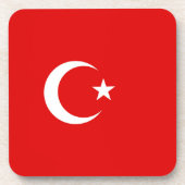 Türkische Flagge Getränkeuntersetzer (Vorderseite)