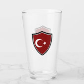 Türkische Flagge Glas (Rückseite)