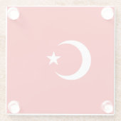 Türkische Flagge Glasuntersetzer (Rückseite)
