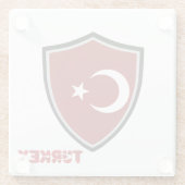 Türkische Flagge Glasuntersetzer (Rückseite)