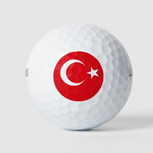 Türkische Flagge Golfball (Vorderseite)