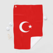 Türkische Flagge Golfhandtuch (Insitu)
