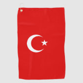 Türkische Flagge Golfhandtuch (Vorderseite)