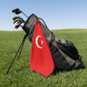 Türkische Flagge Golfhandtuch (Gras)