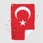 Türkische Flagge Golfhandtuch (Insitu)