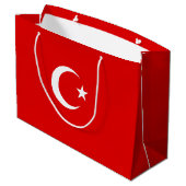 Türkische Flagge Große Geschenktüte (Rückseite Schrägansicht)