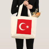 Türkische Flagge Jumbo Stoffbeutel (Vorderseite (Produkt))