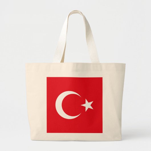 Türkische Flagge Jumbo Stoffbeutel (Vorne)