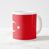 Türkische Flagge Jumbo-Tasse (Vorderseite Rechts)