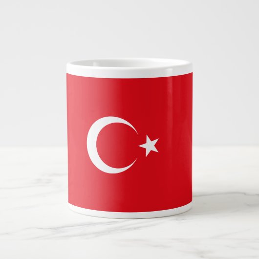 Türkische Flagge Jumbo-Tasse (Vorderseite)