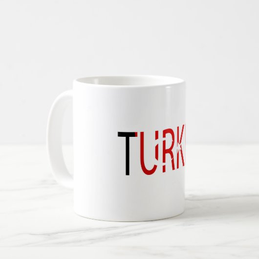 Türkische Flagge Kaffeetasse (Vorderseite Links)