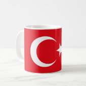Türkische Flagge Kaffeetasse (Vorderseite Links)