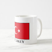 Türkische Flagge Kaffeetasse (VorderseiteRechts)