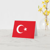 Türkische Flagge Karte (Gelbe Blume)