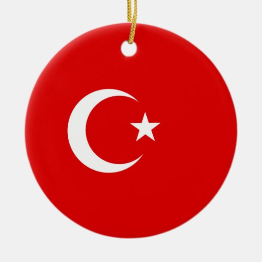 Türkische Flagge Keramik Ornament (Vorne)