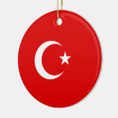 Türkische Flagge Keramik Ornament (Links)