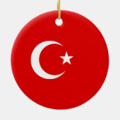 Türkische Flagge Keramik Ornament (Hinten)