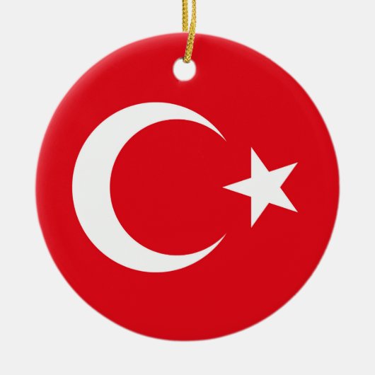 Türkische Flagge Keramik Ornament (Vorne)