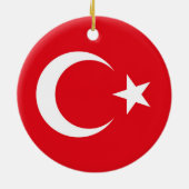 Türkische Flagge Keramik Ornament (Hinten)