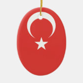Türkische Flagge Keramik Ornament (Vorne)