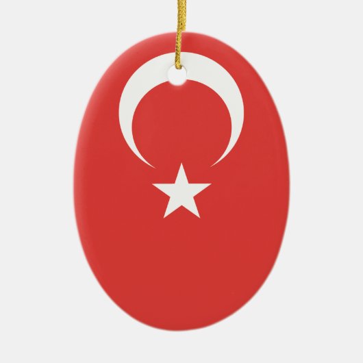 Türkische Flagge Keramik Ornament (Vorne)