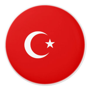 Türkische Flagge Keramikknauf