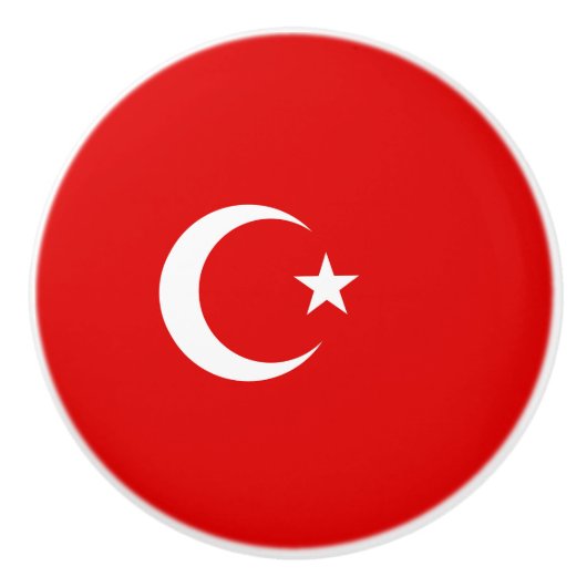 Türkische Flagge Keramikknauf (Vorderseite)