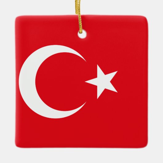 Türkische Flagge Keramikornament (Vorderseite)