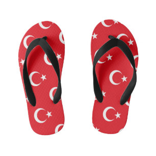 Türkische Flagge Kinderbadesandalen