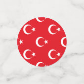 Türkische Flagge Konfetti (Klein Vorderseite)