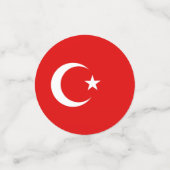 Türkische Flagge Konfetti (Klein Vorderseite)