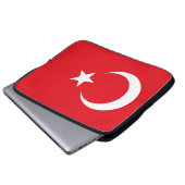 Türkische Flagge Laptopschutzhülle (Vorne Knopf)