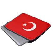 Türkische Flagge Laptopschutzhülle (Vorne Knopf)