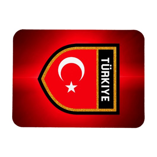 Türkische Flagge Magnet (Horizontal)