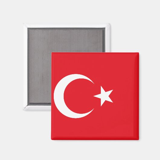 Türkische Flagge Magnet (Vorderseite/Rückseite)