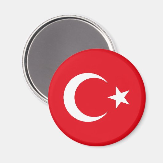 Türkische Flagge Magnet (Vorderseite/Rückseite)