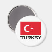 Türkische Flagge Magnet (Vorderseite/Rückseite)