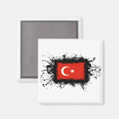 Türkische Flagge Magnet (Vorderseite/Rückseite)