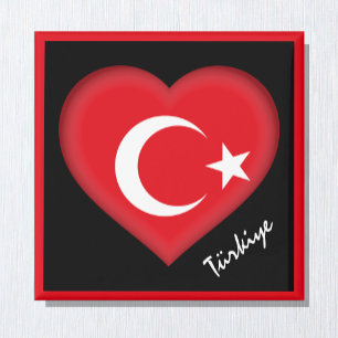 Türkische Flagge Magnet, Herz, Reise, Türkei Magnet